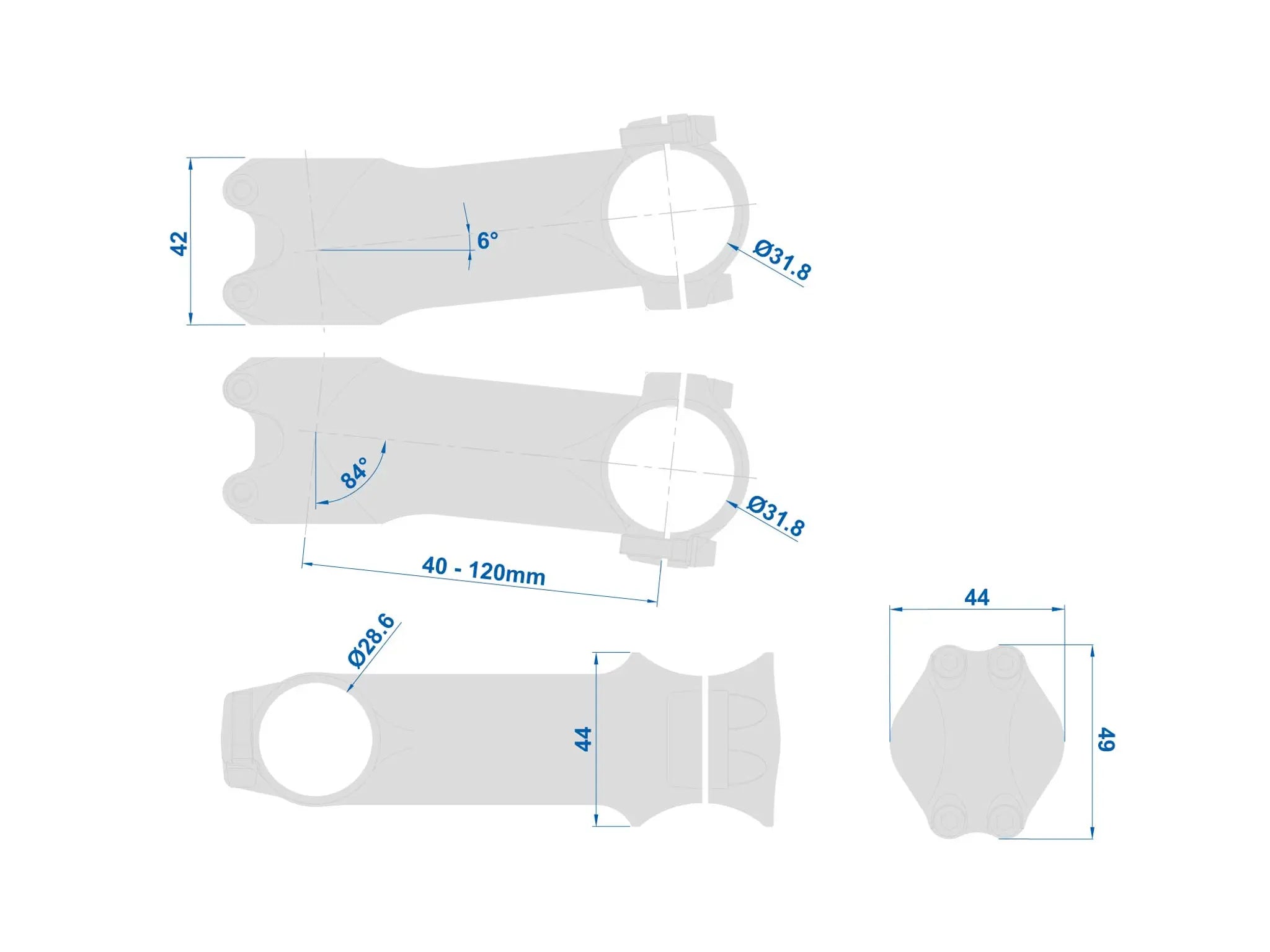 Ritchey Stem RL1 4-Axis 60mm x 31.8mm