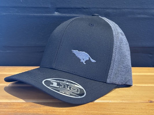 Trailwolf Cap Dark Heather Grey Black Hybrid Adj 110 Fit