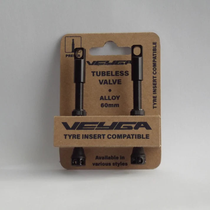 Veyga Tubeless Valve Alloy Tyre Insert Black - Pair