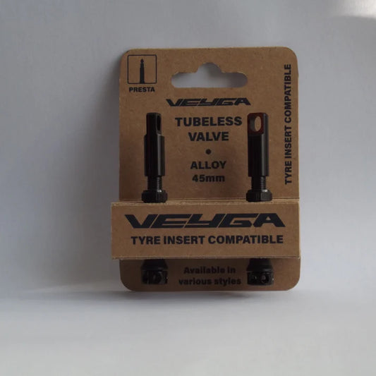 Veyga Tubeless Valve Alloy Tyre Insert Black - Pair